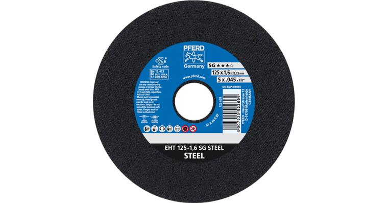 1044807110 cut-off wheel EHT 125x1.6x22.23 mm straight performance line SG STEEL for steel