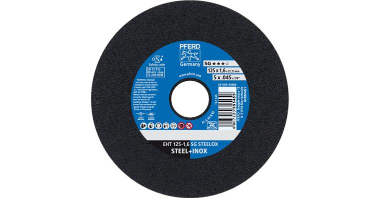 1044832107 cut-off wheel EHT 125x1.6x22.23 mm straight line SG STEELOX for steel