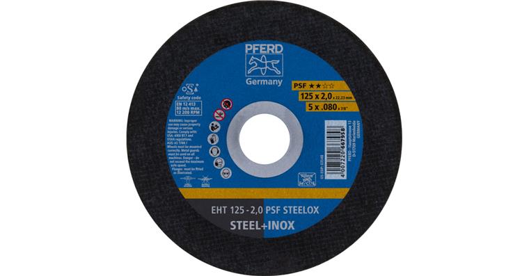 1001440692 cut-off wheel EHT 125x2.0x22.23 mm straight universal line PSF STEELOX steel
