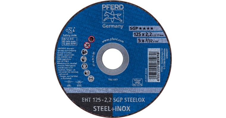 1001429087 cut-off wheel EHT 125x2.2x22.23mm straight special line SGP STEELOX for steel