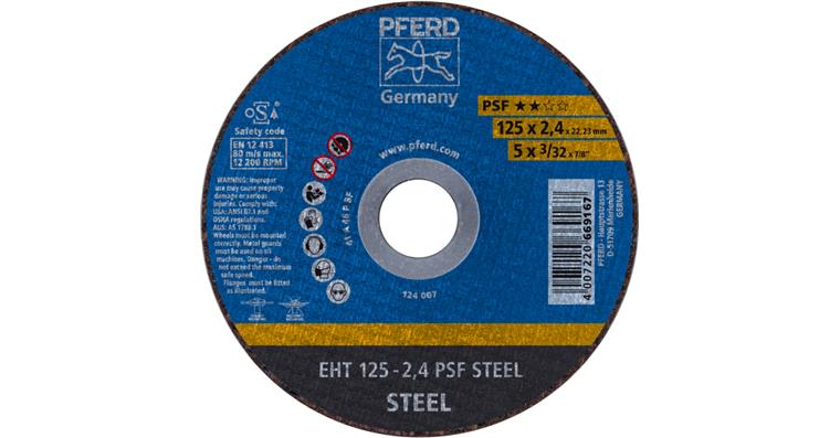 1001435536 cut-off wheel EHT 125x2.4x22.23 mm straight universal line PSF STEEL