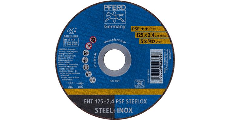 1044830111 cut-off wheel EHT 125x2.4x22.23 mm straight universal line PSF STEELOX steel