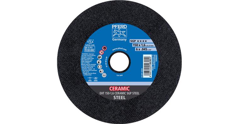 1001440530 cut-off wheel EHT 150x1.6x22.23 mm straight CERAMIC line SGP STEEL for steel