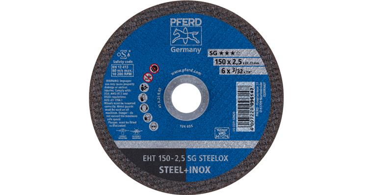 1001440519 cut-off wheel EHT 150x2.5x22.23 mm straight line SG STEELOX for steel