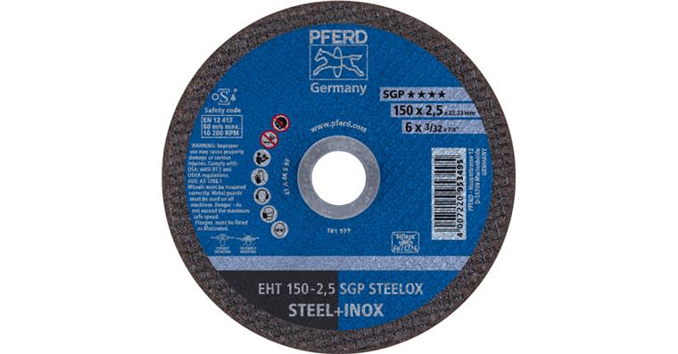 1001440575 cut-off wheel EHT 150x2.5x22.23mm straight special line SGP STEELOX for steel
