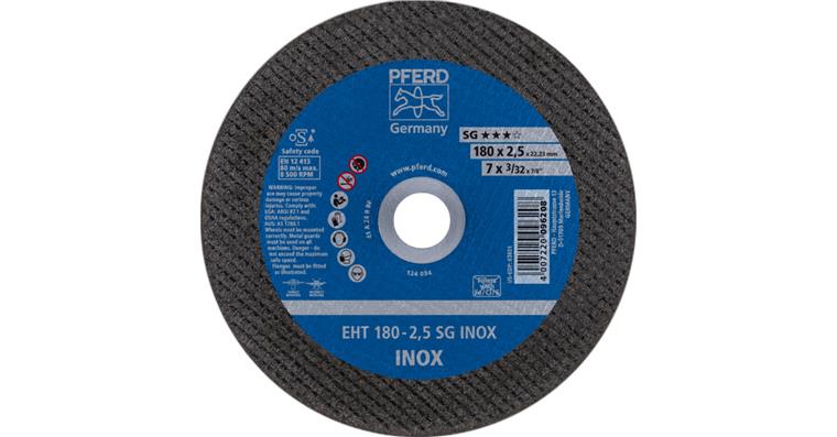 1001440546 cut-off wheel EHT 180x2.5x22.23 mm straight performance line SG INOX stainless steel