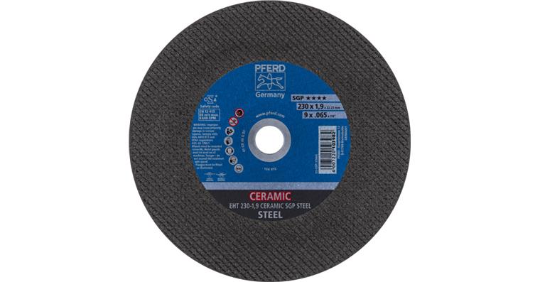 1001440537 cut-off wheel EHT 230x1.9x22.23 mm straight CERAMIC line SGP STEEL for steel