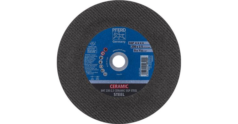 1001440538 cut-off wheel EHT 230x2.5x22.23 mm straight CERAMIC line SGP STEEL for steel