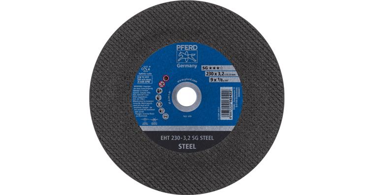1001429073 cut-off wheel EHT 230x3.2x22.23 mm straight performance line SG STEEL for steel