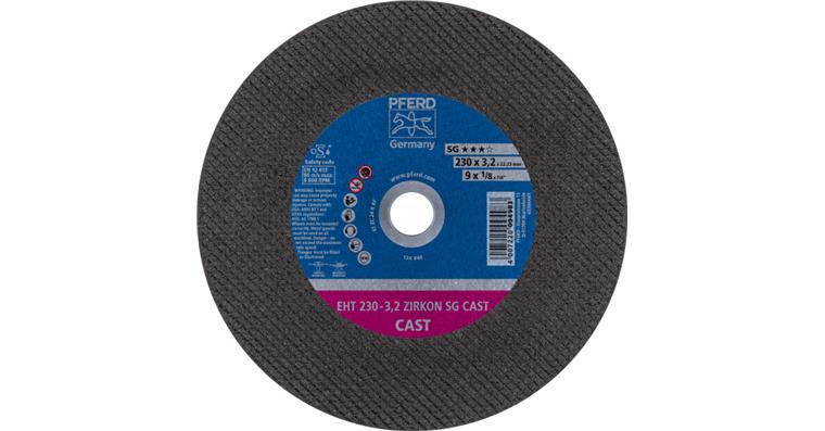 1001440520 cut-off wheel EHT 230x3.2x22.23 mm straight ZIRKON line SG CAST for cast iron