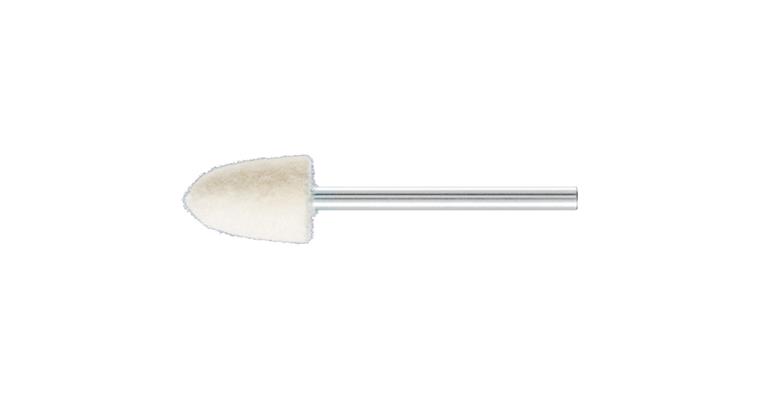 1001440517 medium-hard felt polishing points conical shape diameter 10x15 mm shaft 3 mm