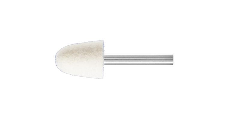 1001440251 hard felt polishing points conical shape diameter 20x25 mm shaft 6 mm