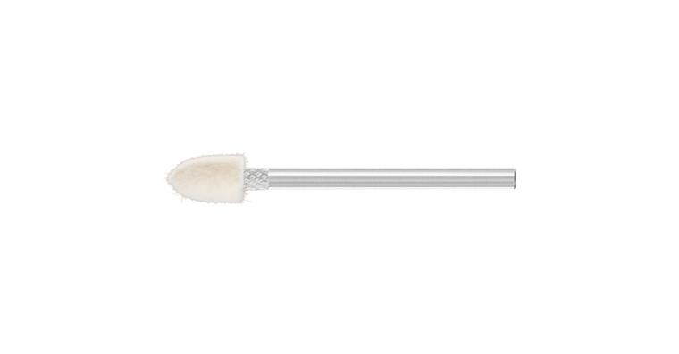 1001440513 medium-hard felt polishing points pointed cone shape diameter 6x10mm shaft 3mm