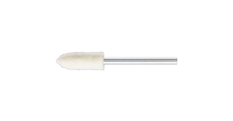 1001440242 medium-hard felt polishing points pointed cone shape diameter 6x18mm shaft 3mm