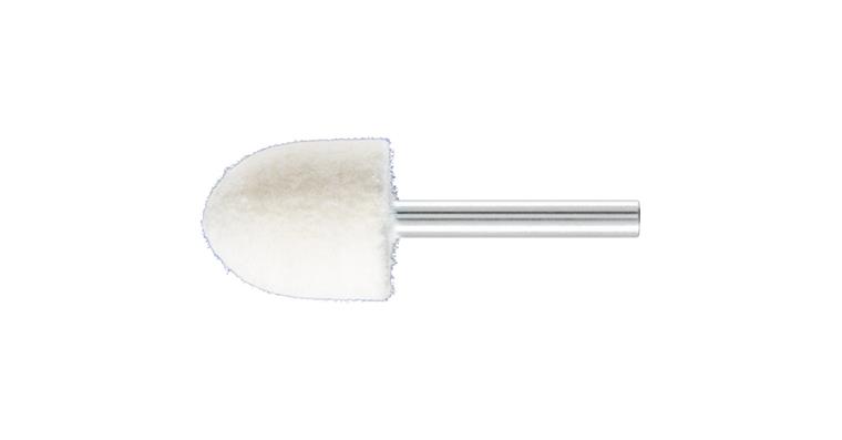 1001440514 medium-hard felt polishing points pointed cone shape diameter 25x30mm shaft 6mm