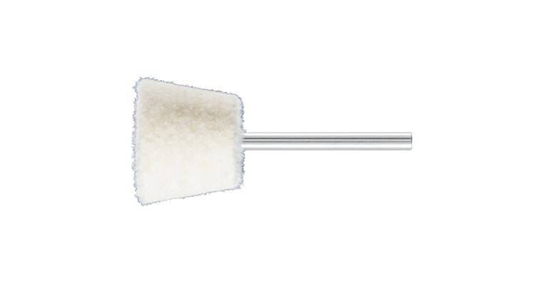 1001440271 medium-hard felt polishing points angle shape diameter 20x16 mm shaft 3 mm
