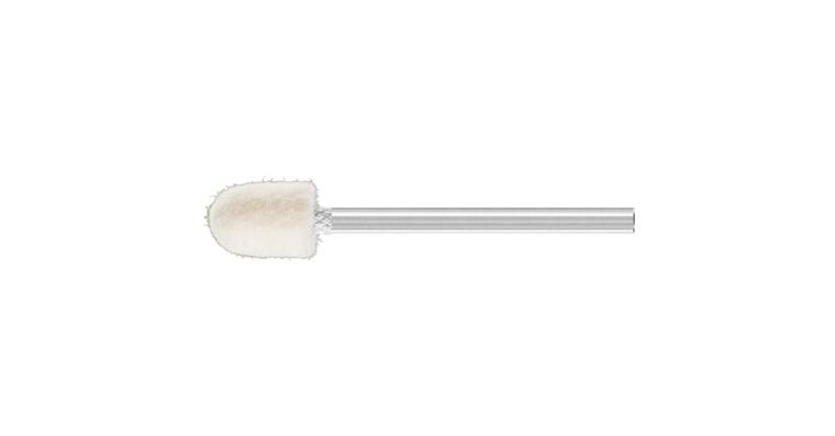 1044376107 medium-hard felt polishing points cylindrical shape diameter 8x12mm shaft 3mm