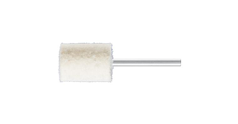 1001440234 hard felt polishing points cylindrical shape with face hole 15x20 mm shank 3 mm