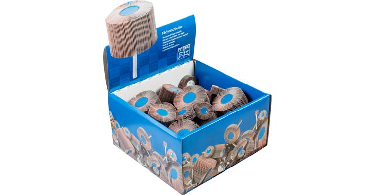 1001428840 flap disc set FSO 5400 40-piece set 40-80mm width 15-40 grit 60-150