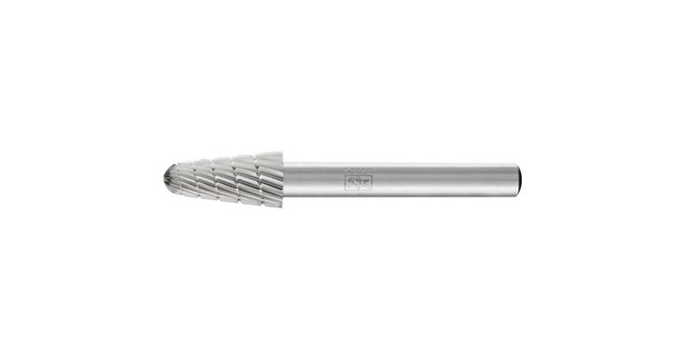 1001438096 HSS Burr Round taper shape L Diameter 10x20mm Shank 6 mm Z 3 fine