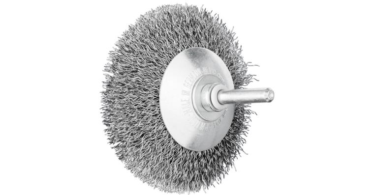 1001437396 tapered brush unknotted KBU diameter 80x10mm shaft 6 mm steel wire 0.30