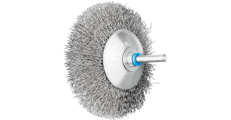 1001437183 tapered brush unknotted KBU 95x10 mm shaft 6 mm stainless steel wire 0.30
