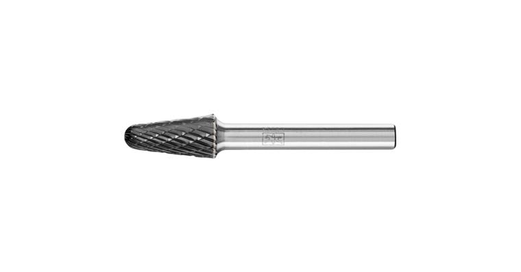 1001440789 carbide burr round bend KEL diameter 10x20mm, 6mm Z3P HICOAT