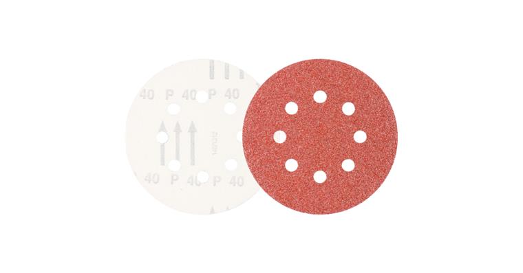 1001434394 Universal corundum velcro disc KSS diameter 125 A40 8 suction holes