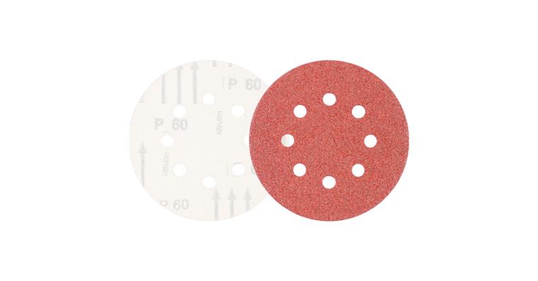 1001434395 Universal corundum velcro disc KSS diameter 125 A60 8 suction holes