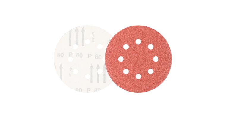 1001434396 Universal corundum velcro disc KSS diameter 125 A80 8 suction holes