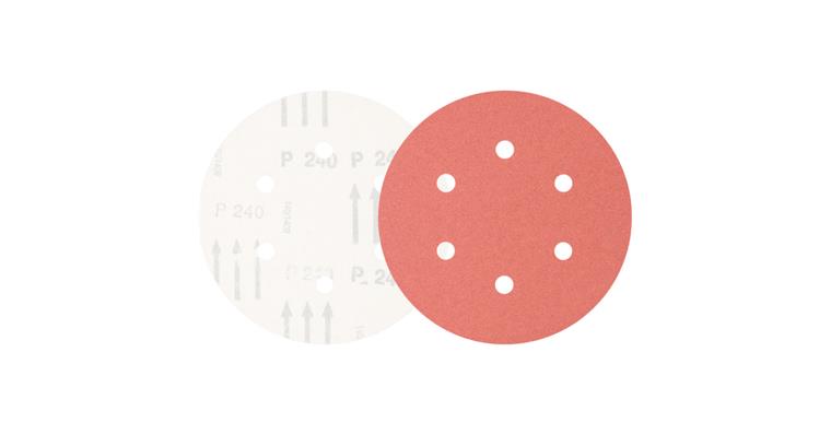 1001434411 Universal corundum velcro disc KSS diameter 150 A240 6 suction holes