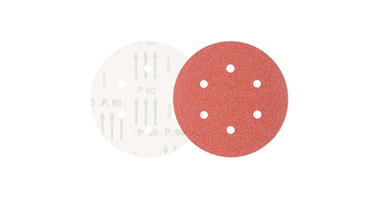 1001434405 Universal corundum velcro disc KSS diameter 150 A60 6 suction holes