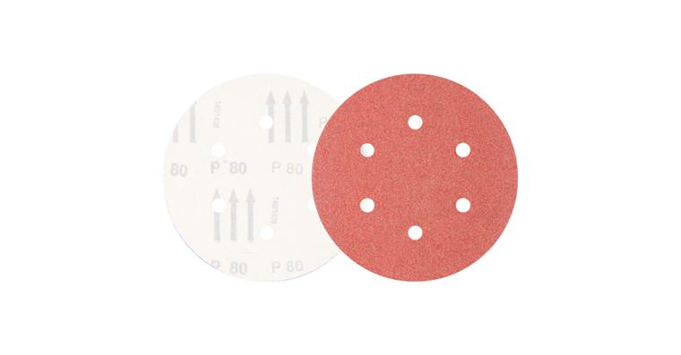1001434406 Universal corundum velcro disc KSS diameter 150 A80 6 suction holes
