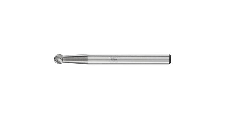 1001436380 carbide burr ALU ball KUD diameter 03x02mm shank 3mm for aluminum