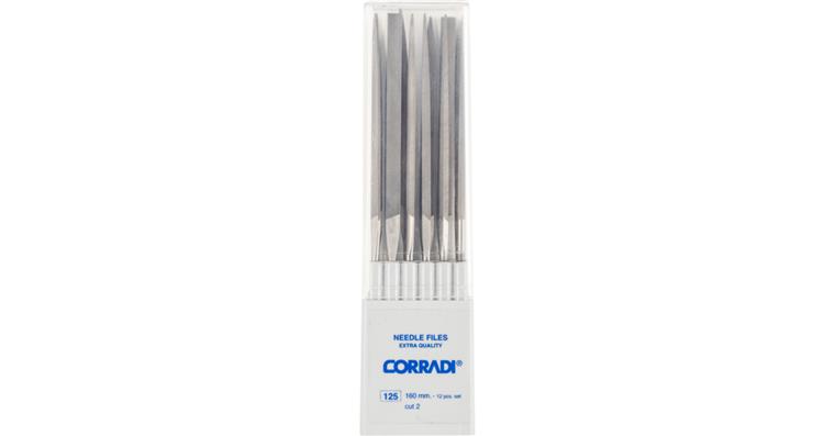1001425325 precision needle file set 12-piece plastic box 160mm Swiss cut 2