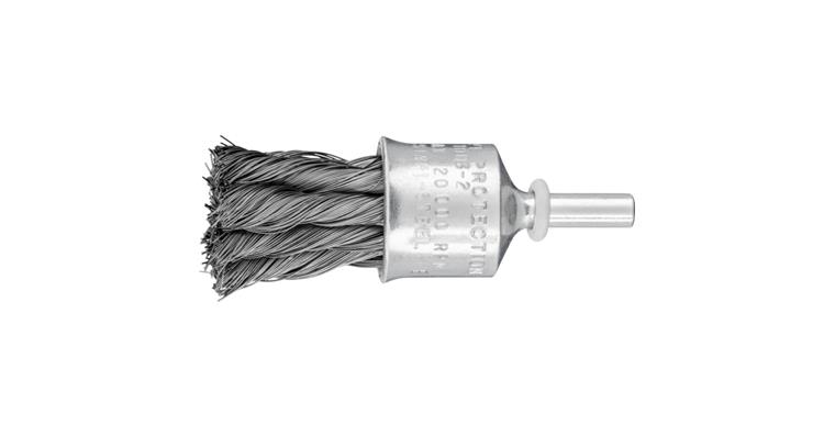 1001437383 brush knotted PBG diameter 23 mm shaft 6 mm steel wire 0.25 mm