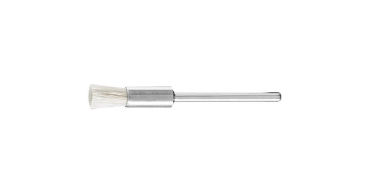 1001440081 miniature brush PBU diameter 5mm shaft 2.34mm white goat hair