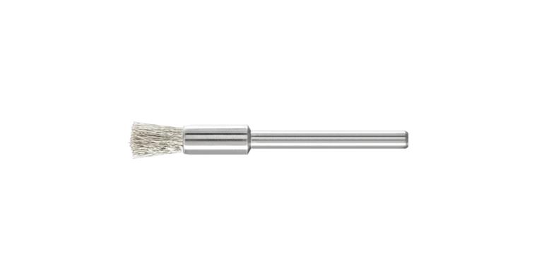 1001440085 miniature brush PBU diameter 5 mm shaft 3 mm stainless steel wire 0.10