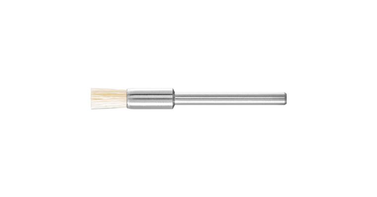1001440090 miniature brush PBU diameter 5mm shaft 3mm white pig bristle
