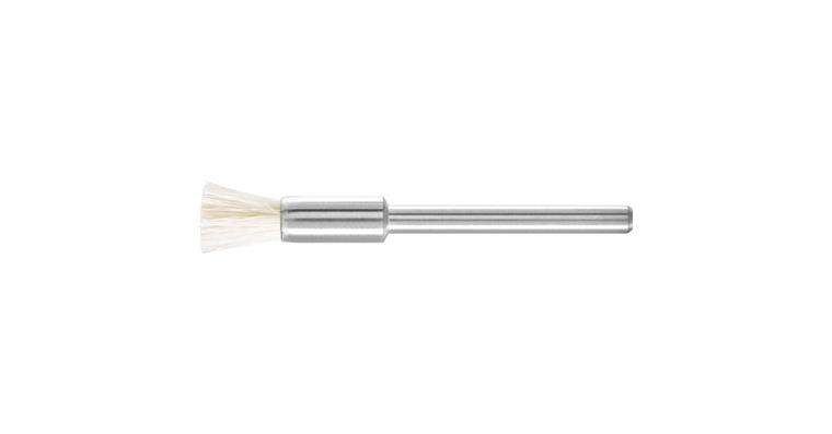 1001440092 miniature brush PBU diameter 5 mm shaft 3 mm white goat hair