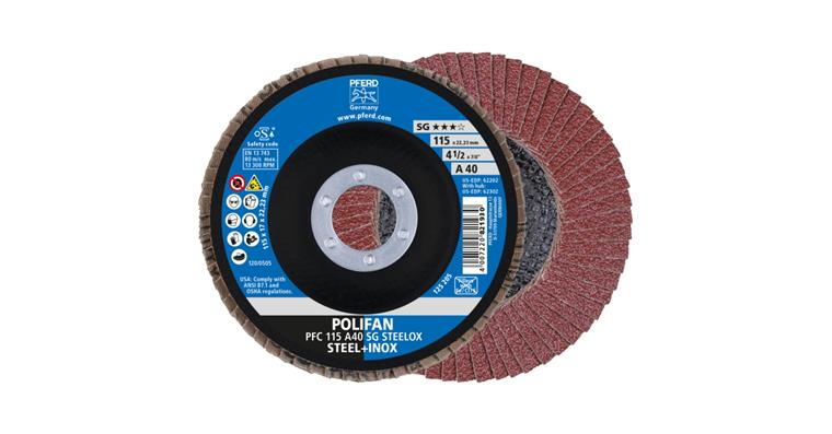 1001429386 POLIFAN serrated lock washer PFC 115x22.23 mm conical A40 line PSF STEELOX steel