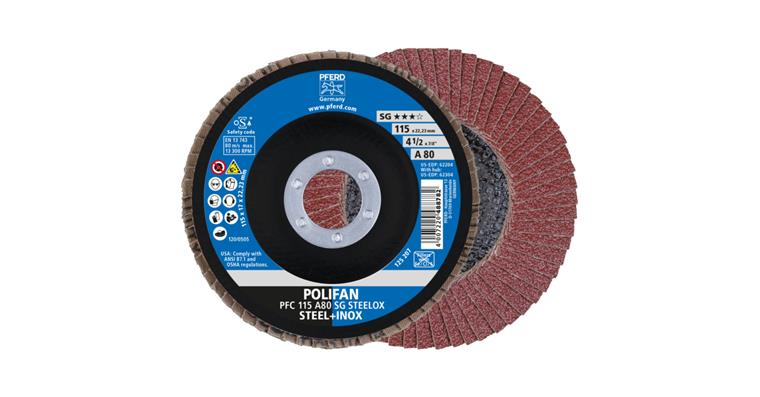 1001429392 POLIFAN serrated lock washer PFC 115x22.23 mm conical A80 line PSF STEELOX steel