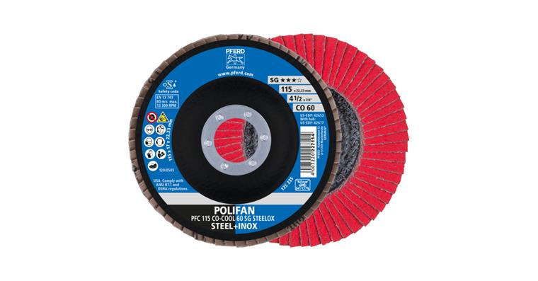 1001436835 POLIFAN serrated lock washer PFC 115x22.23 mm conical CO-COOL 60 SG STEELOX steel