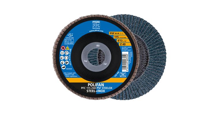 1001429405 POLIFAN serrated lock washer PFC 115x22.23 mm conical Z40 line PSF STEELOX steel