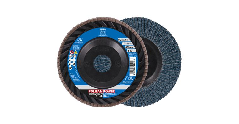 1001441964 POLIFAN POWER flap disc PFC 115x22.23 mm conical Z40 TRIM