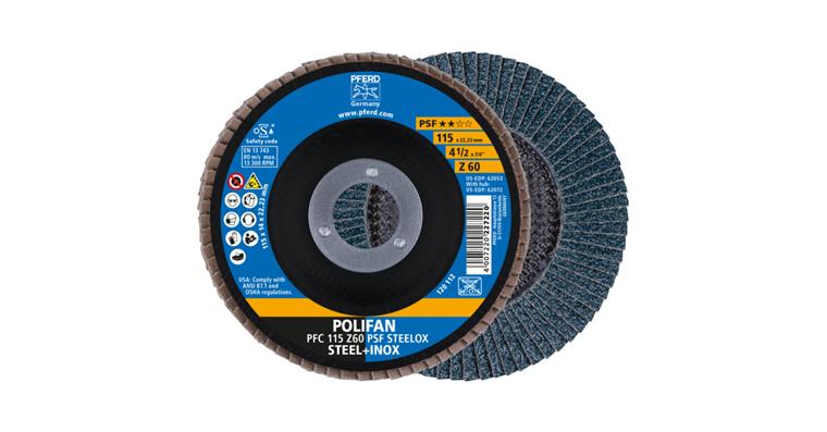 1001429408 POLIFAN serrated lock washer PFC 115x22.23 mm conical Z60 line PSF STEELOX steel