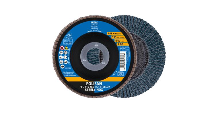 1001429411 POLIFAN serrated lock washer PFC 115x22.23 mm conical Z80 line PSF STEELOX steel