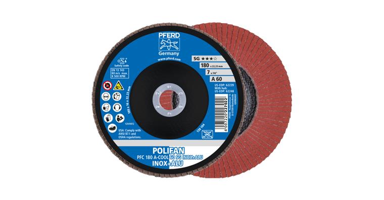 1001429401 POLIFAN serrated lock washer PFC 180x22.23 mm conical A-COOL 60 SG INOX ALU