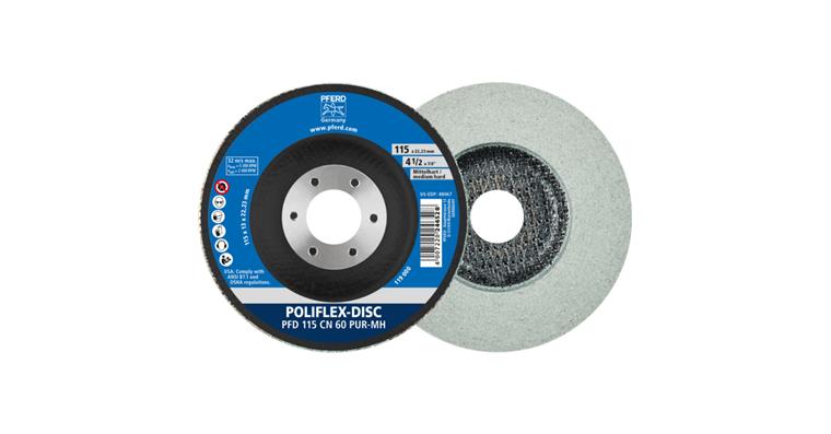1001433686 Poliflex Disc PFD diameter 115x14mm bore 22.23 PUR medium hard SIC60