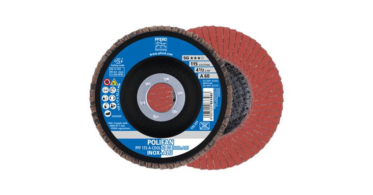1043768102 POLIFAN serrated lock washer PFF 115x22.23 mm flat A-COOL 60 line SG INOX ALU
